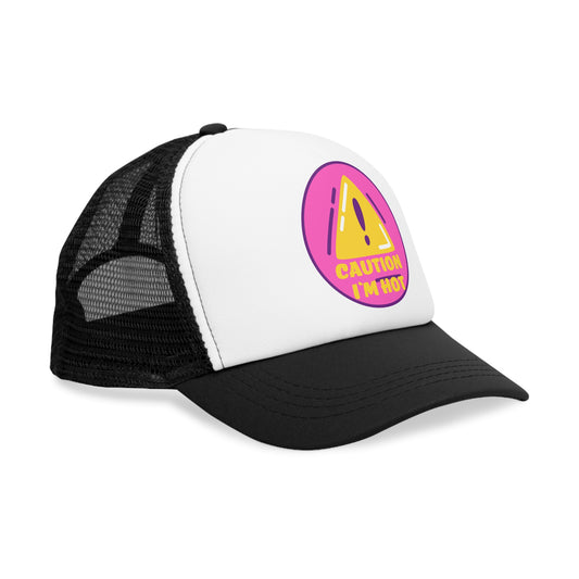 "Caution I'm Hot" Mesh Cap - unisex