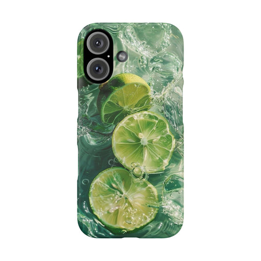 Neon Mojito Snap Phone Case for iPhone 16, 15 and Samsung S24, S23 (FR01)